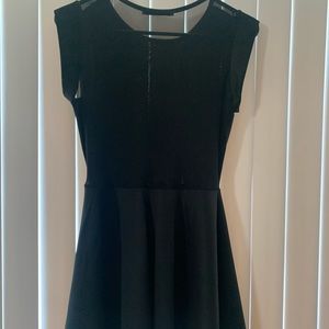 Super cute black skater dress.